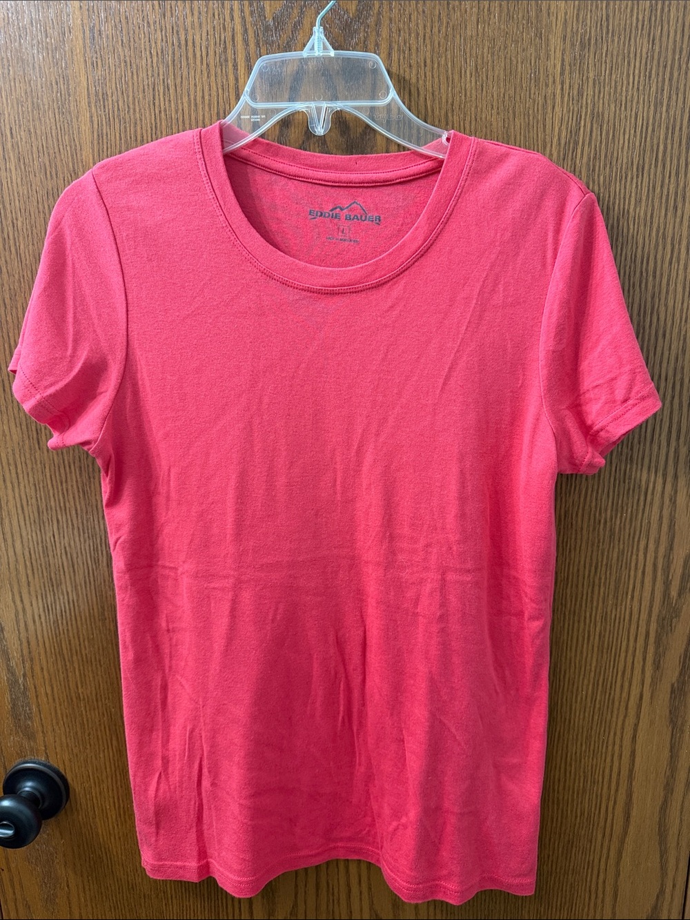 Eddie Bauer Women’s Short-Sleeve Crewneck Tee in Coral